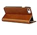 Valkit for iPhone 7 Plus Cases/iPhone 7 Plus Wallet Case/Genuine Leather Wallet Flip Folio Stand Case Cover for iPhone 7 Plus 5.5 Inch with Magenet Closure and Credit Card Holder, Brown