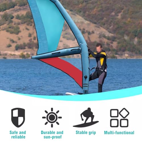 LYDZUSDP Inflatable Paddle Board with Sail,360° Rotatable Base for Enhanced Maneuverability,Includes Backpack for Easy Transport,for Beach and Water Sports Enthusiasts