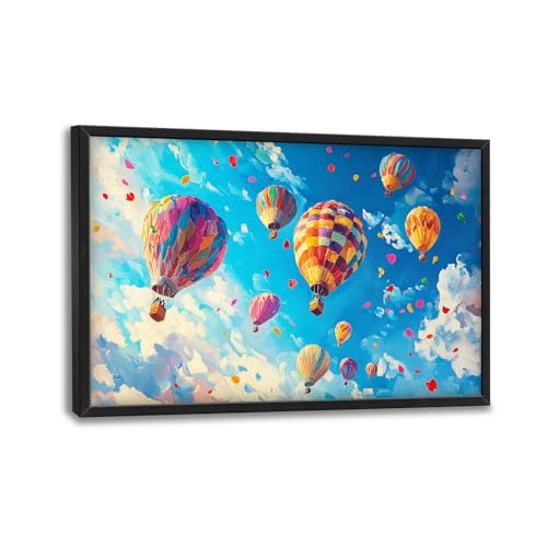 Colorful Hot Air Balloon Wall Art (36x24)