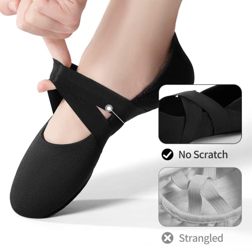 SANGEESON Ballet Shoes for Women(Leather Full Sole, Arch Support, Breathable), Jazz Shoes, Ballerina Shoes, Dance Shoes Women for Beginner4