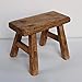 Taburete de Madera Pequeño Taburete de Madera Vieja Madera sólida Taburete de Madera Antiguo Chino Hermoso y Práctico (Color : Wood, Size : 23.5x18x18.5cm)