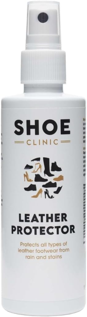 Shoe Clinic Leather Protector | For Use on Shoes, Sneakers, Boots, Heels, Sandals, and More | Long Lasting Coat & Seal, Water & Stain Resistance | (125 ml / 4.2 oz)