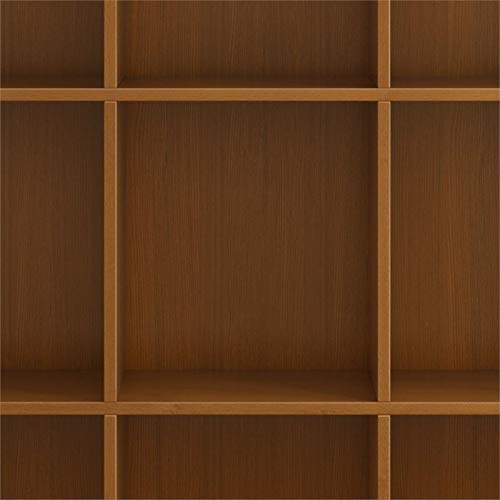 Simplihome Acadian Solid Wood 48 Inch X 44 Inch Transitional 9 Cube Bookcase And Storage Unit In Light Golden Brown With 9 Shelves, For The Living Room, Study And Office #TOP3