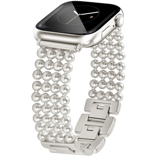 Bracelet à perles Apple Watch 38mm 40mm 41mm 42mm réglable