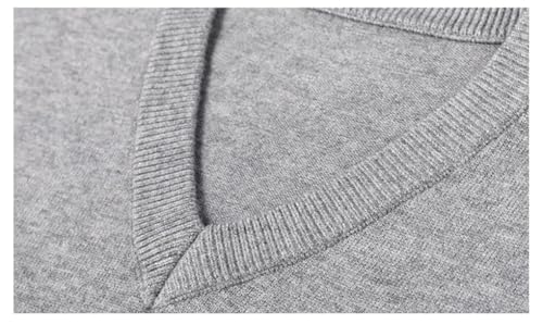 Rfmfkkg Men Woolen Knit Pullover V Neck Sweater Black for Men Winter Casual Jumper Dressy Wear3