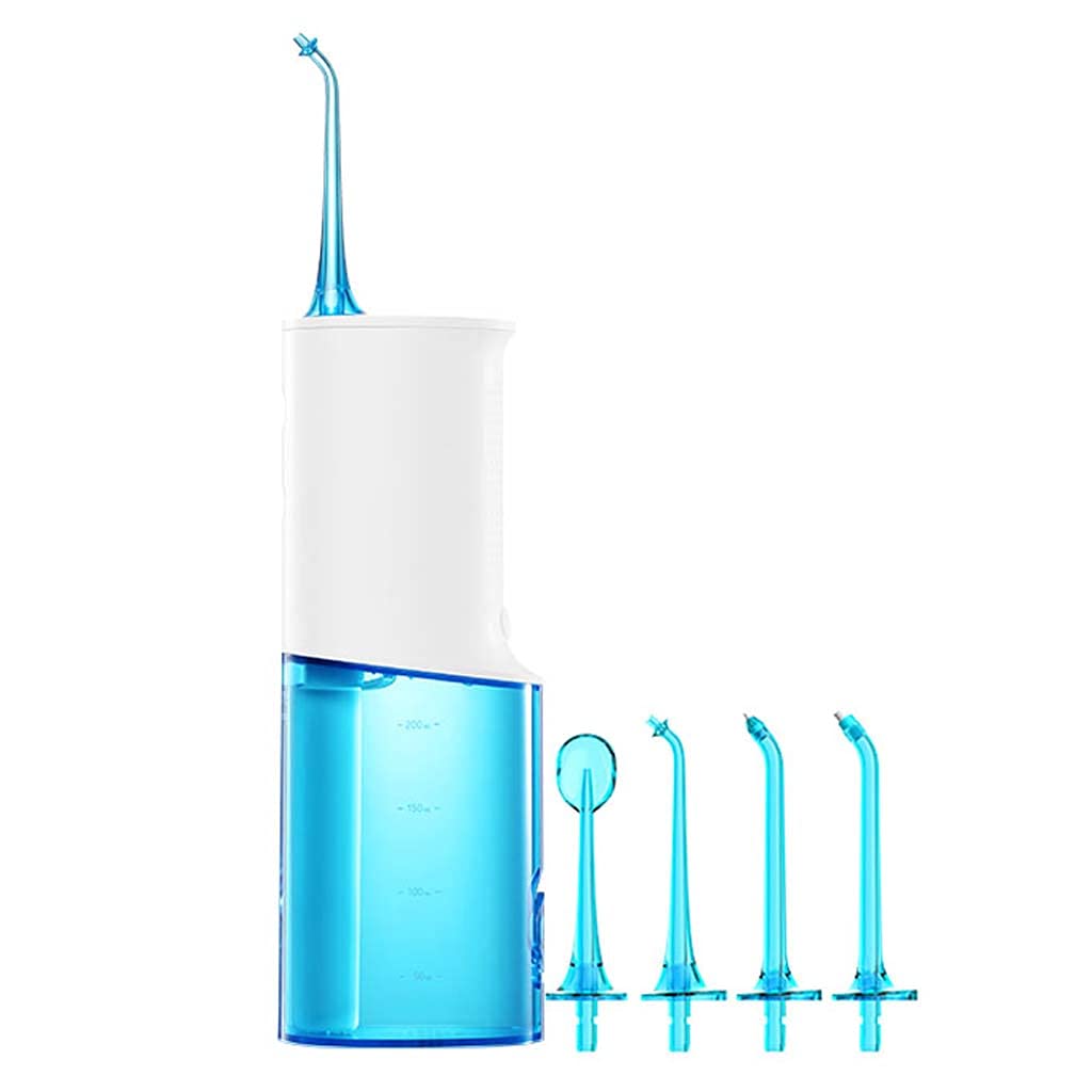 Nettoyeur à dents sans fil TJH avec hydropulseur portable 230 ml et 4 embouts jet