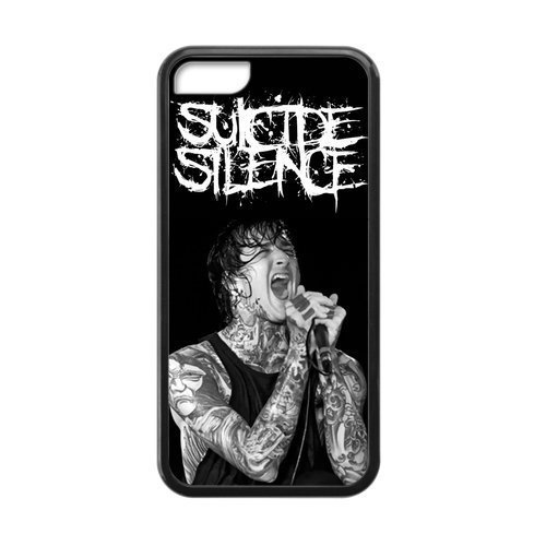 iPhone 5C Case Perfect Fit Suicide Silence Mitch Lucker Pattern Cover Cases for iPhone 5C TPU (Laser Technology)