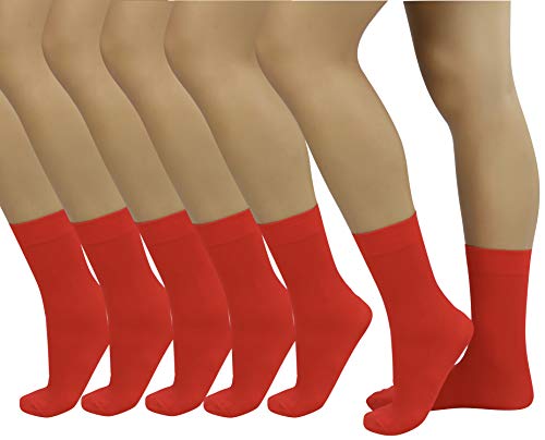 Image of ToBeInStyle Womens Pack of 6 Trouser Solid Print Anklet Socks