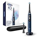 Oral-B iO Series 7 Electric Toothbrush with 2 Brush Heads, Sapphire Blue Alabster
