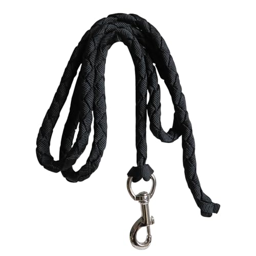 UNISTRENGH Poly Lead Rope PP Weave Horse Lead Rope with Snap Hook (Black, XX-Large)