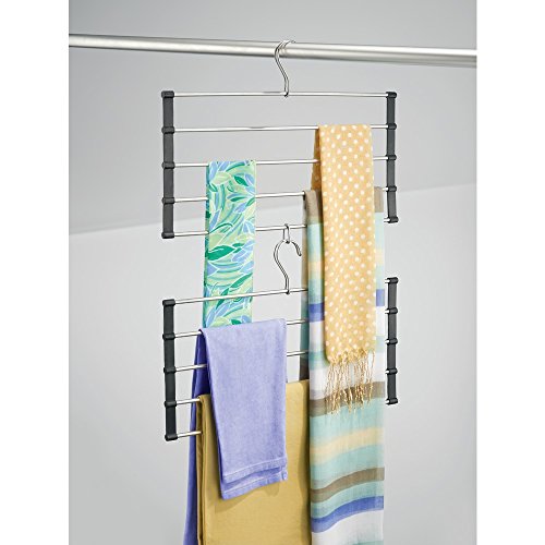 Interdesign Forma Closet Organizer Accessory Hanger - 5 Bar, Brushed/Black #TOP3