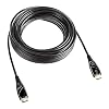 Amazon Basics HDMI Fiber Optic Cable with Gold Plated Connectors, 18Gbps High-Speed, 4K@60Hz, 2160p, 48-Bit Color, Ethernet Ready, 50 feet, Black