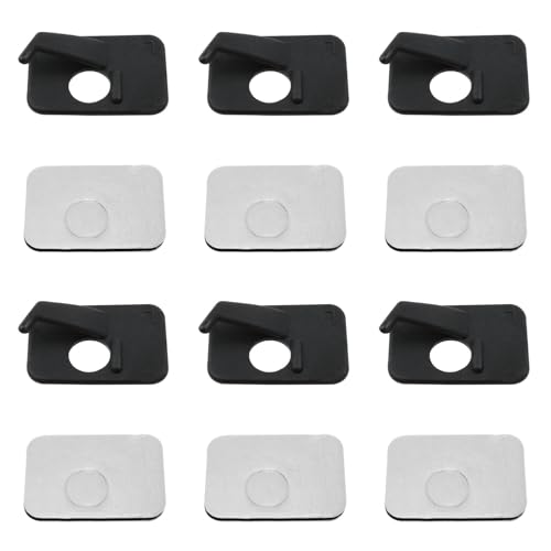 Dsjnf Bow Bow Holder Recurve Bow Holder Recurve Bow Accessories Plastic Arrow Holder Composite Bow Holder (with self-Adhesive backrest) Hunting Shooting Aiming Accessories Black 6pcs