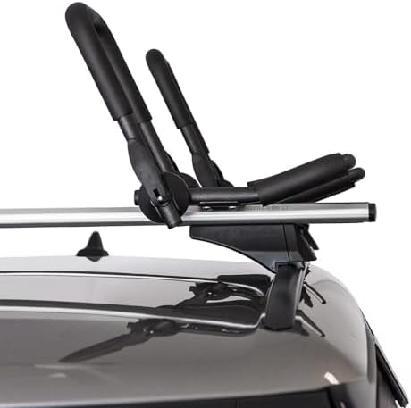 OMAC Canoe, Boat, Surf, Kayak Roof Rack J-Style Bar, Rooftop Moun...