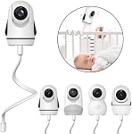HelloBaby Baby Monitor Mount for HB6339/ VT506 / HB65 / HB6240 / HB6340 / HB6081 / VT302, Camera Stand Wraps Around Cot, Bendable and Adjustable, No Tools or Wall Damage Indoor Outdoor