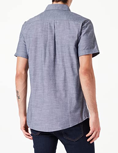 Amazon Essentials Men's Regular-Fit Short-Sleeve Button-Down Chambray Shirt, Grey, Large - Image 4