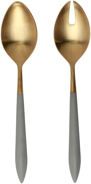 Ares Oro & Light Grey Salad Serving Set