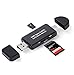Produktbild Hoonyer Speicherkartenleser SD/Micro SD Kartenleser USB 2.0 Adapter OTG 3 in 1 Kartenleser für SD/Micro SD/TF/SDHC/SDXC/MMC/Micro SDHC/Micro SDXC Karten,Samsung S10/S20, Huawei P40, MacBook usw