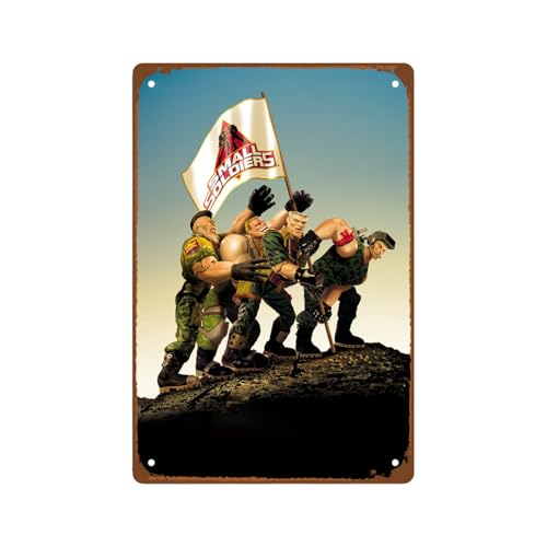 Small Soldiers Movie Man Cave Decor Combat Toy Soldiers Movie Metal Wall Tin Sign Retro Gift Vintage Action Fantasy Movies Decorations 8