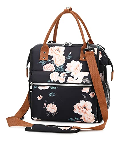 Imyth Large Lunch Bag For Women Reusable Insulated Leakproof Lunch Box Organize With Removable Shoulder Strap -Lightweight Portable Cooler Tote Bag For Commuting, Beach, Picnics, Camping (Floral) #TOP23