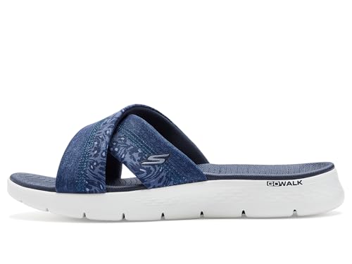 Skechers SKECHERS Womens On-The-Go GO Walk Flex Sandals w/Floral Print Navy 9 B - Medium