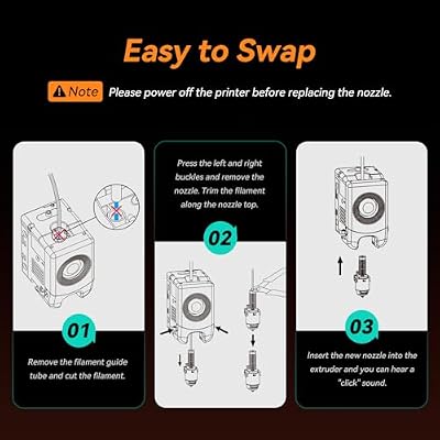 Flashforge Nozzle Assembly for Adventurer 5M 3D Printer, 280C High Speed and Quick-Release Nozzle (0.6mm-280C)