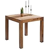holztisch küche 80x80 Geliefert wird ein Esstisch ohne Dekoration. Sie erhalten ihn teilmontiert, lediglich die Beine sind an die Tischplatte anzuschrauben.
