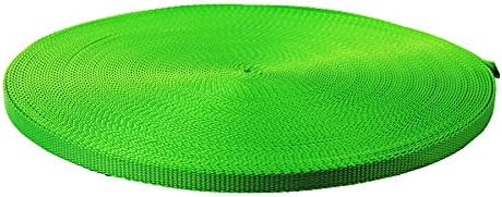 50 Yards - 1/2" Neon Green Light Weight Nylon Webbing