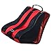 Jorzer Roller Skate Bag Thickened Oxford Shoulder Bag Backpack Roller Skating Storage Bag for Roller Skates Ice Skates Adults Kids Red.