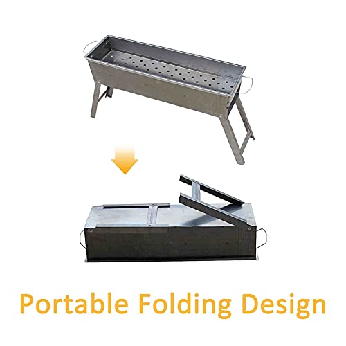 BBQ grill portable pliant en acier inoxydable léger avec aération optimisée