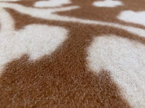 JOWOLLINA Omkeerbare deken wollen deken plaid knuffeldeken wol 130x200 cm (kaneel uil) - Image 7