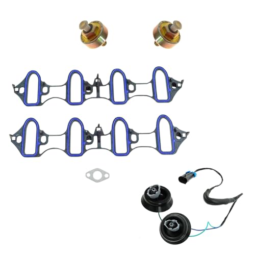 TRQ Knock Sensor Harness Intake Manifold Gasket Kit Set 4pc for Silverado Sierra New