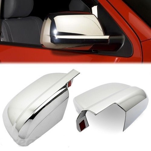 Razer Auto TRIPLE CHROME PLATED MIRROR COVER for 2007-2014 TOYOTA TUNDRA 2008-2014 TOYOTA SEQUOIA