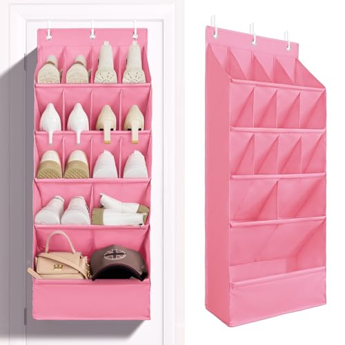 1 Pack Over-the-Door-Shoe-Organizers, Hanging Shoe Organizer Large Pocket