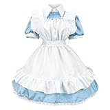 Lpmadey Women's Maid Outfits Dress Anime Maid Costumes Cosplay Lolita Fancy Maidservant Dresses Cute Apron Temptation Uniform