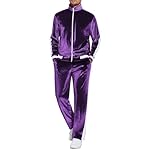 COOFANDY Mens Tracksuit 2 Piece Set Velour Sweatsuit Jogging Suits Full Zip Jacket Pants Outfits