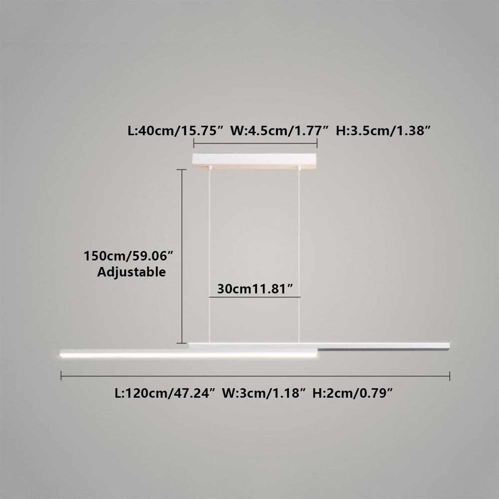 Sufitowe oprawy oświetleniowe wiszące Długa, liniowa, ściemnialna lampa wisząca LED 3000-6000 K Oświetlenie wiszące Kreatywne oświetlenie Dekoracja do jadalni Sypialnia Wyspa kuche