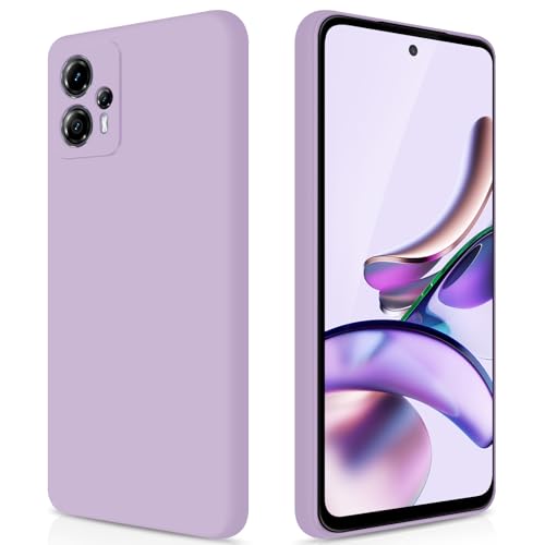 GiiYoon Funda para Motorola Moto G13 / Moto G23, Case de Silicona Suave de TPU Carcasa Protector de Goma Fexible Prueba Liviano y a Delgado de Golpes Antirrayas para Teléfono (Violeta)
