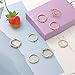 ORAZIO 43PCS Knuckle Rings for Women Mid Finger Stackable Rings Set Gold Tone