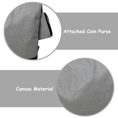 Image of NGIL Medium Top Zipper Closure Canvas Tote Bag with Attached Matching Coin Purse For Moms and Nurses