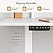 ONBRILL Standing Desk with 2 Adjustable Monitor Shelves, 63 x 24 Inch Electric Stand Up Desk with Memory Controller and Adjustable Height from 28-46 inches for Computer Workstations, All White