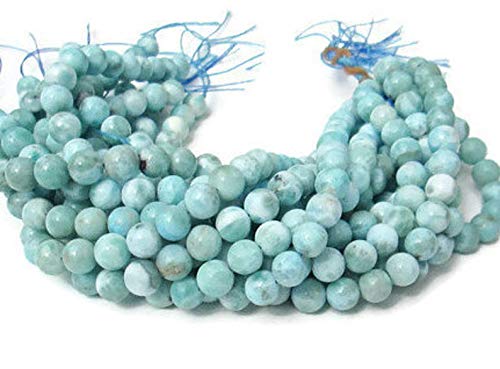 Larimar pierres précieuses perles de 8mm pour confectionner un bracelet ou collier