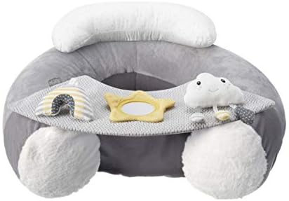 Nuby Sit-Me-Up Baby Seat, Cloud & Star, Inflatable Sit & Play Floor Seat With Tray And Baby Toys