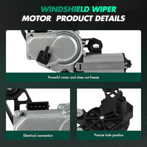 Image of SCITOO Rear Windshield Wiper Motor Compatible for 2014-2015 for Audi for Q5, Wiper Motor Replacement 8R0955711B,4-Pin