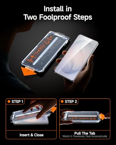 Image of SMARTDEVIL 3 Pack for Samsung Galaxy S26 Plus Screen Protector, Finger Print Reader Compatible, Fast & Easy Installation, Clear 9H Tempered Glass Film, Alignment Frame [Dust-Free & Bubble-Free]