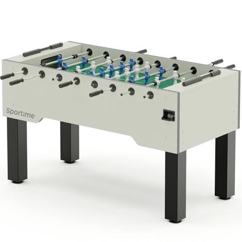 Sportime Tischkicker Dragon Steel | Turnier Tischfußball mit Wechsellager und HPL Laminat | Ohne Münzung | Stahlstangen Gleitlager | 149x76x92 cm | 100 kg | 3 Bälle Sportime Tischkicker Dragon Steel | Turnier Tischfußball mit Wechsellager und HPL Laminat | Ohne Münzung | Stahlstangen Gleitlager | 149x76x92 cm | 100 kg | 3 Bälle