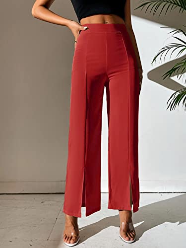 Image of Shasmi Women's Dress Pants Stretchy Work Slacks Business Casual Office Bootcut Leg Elastic Waist Regular Fit Plazzo Trouser Pant (Pant 65)