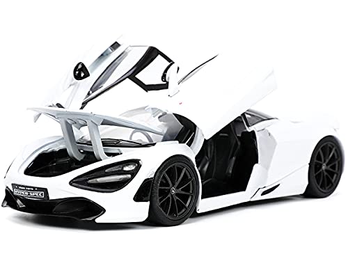 McLaren 720S White with Black Top Hyper-Spec Series 1/24 Diecast Model Car by Jada 32948 McLaren 720S White with Black Top Hyper-Spec Series 1/24 Diecast Model Car by Jada 32948