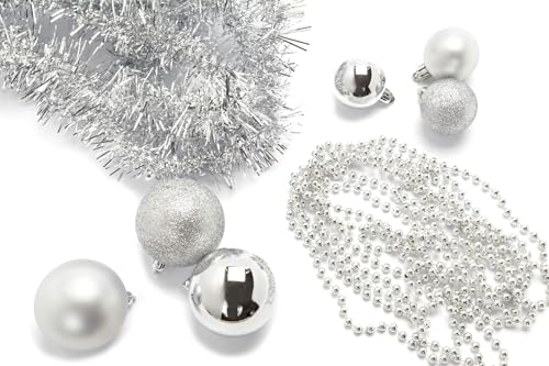 Enfeites De Natal Para Árvore Jogo Completo 44 Peças - Kit Natalino Bolas De Natal Vermelho/Dourada/