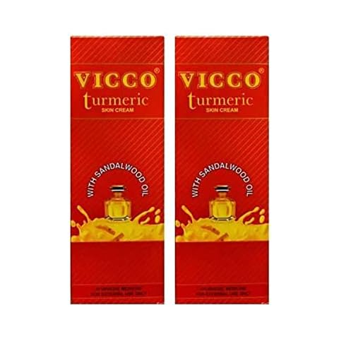 Vicco Turmeric Skin Cream with Sandalwood Oil -70g X 2 Pack Cover